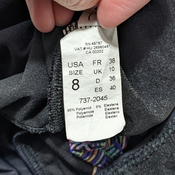 Profile by Gottex Skyline Tapestry Sante Fe Bandeau Fly Away Tankini Top US 8 - Picture 11 of 12